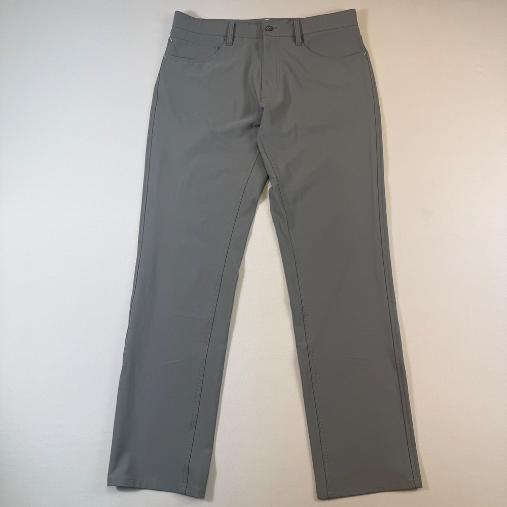 Footjoy Golf Pants Mens 33x32 Gray Athletic Fit Performance Spandex Trousers EUC